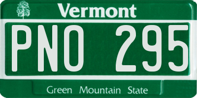 VT license plate PNO295