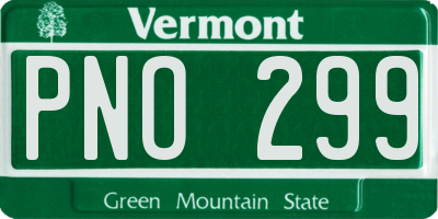 VT license plate PNO299