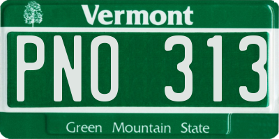 VT license plate PNO313