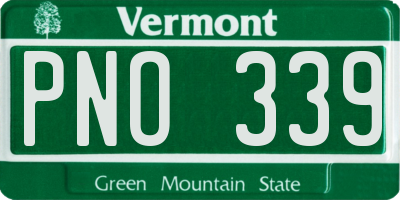 VT license plate PNO339