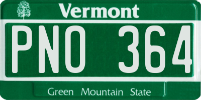 VT license plate PNO364