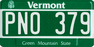 VT license plate PNO379