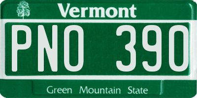 VT license plate PNO390