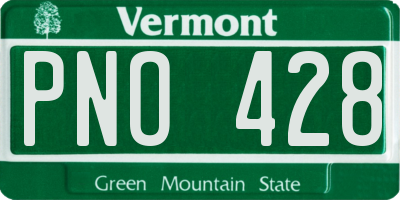 VT license plate PNO428
