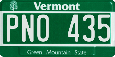 VT license plate PNO435
