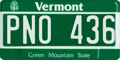VT license plate PNO436