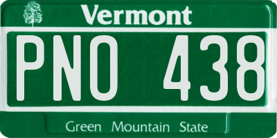VT license plate PNO438
