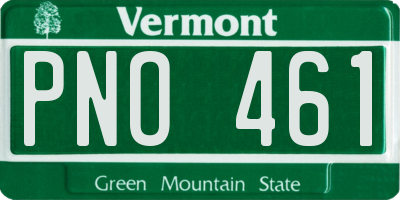 VT license plate PNO461