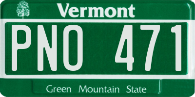 VT license plate PNO471