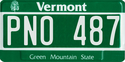 VT license plate PNO487