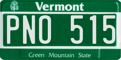 VT license plate PNO515