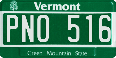 VT license plate PNO516