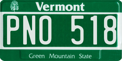 VT license plate PNO518