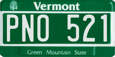 VT license plate PNO521