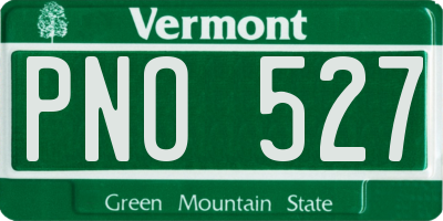 VT license plate PNO527