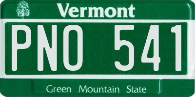 VT license plate PNO541