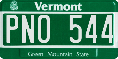 VT license plate PNO544
