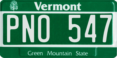 VT license plate PNO547