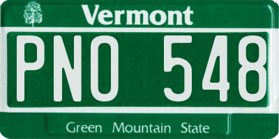 VT license plate PNO548