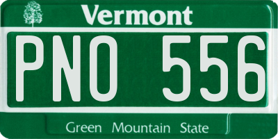 VT license plate PNO556