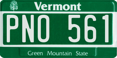 VT license plate PNO561