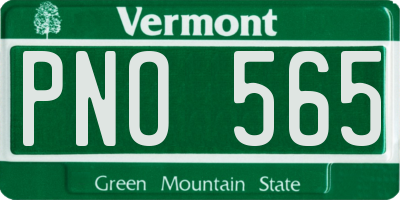 VT license plate PNO565