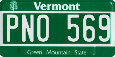 VT license plate PNO569
