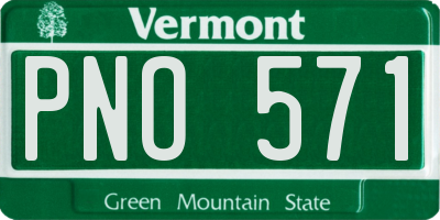 VT license plate PNO571