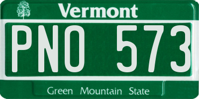 VT license plate PNO573