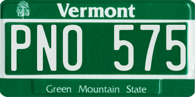 VT license plate PNO575