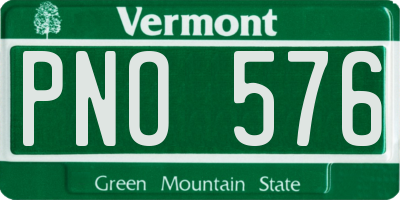 VT license plate PNO576