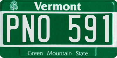 VT license plate PNO591