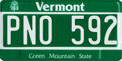 VT license plate PNO592