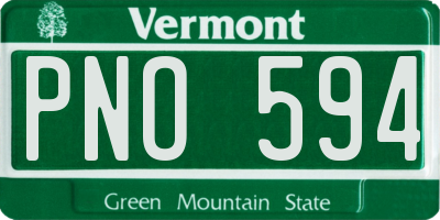 VT license plate PNO594