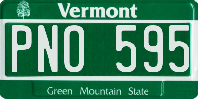 VT license plate PNO595