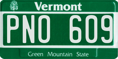 VT license plate PNO609