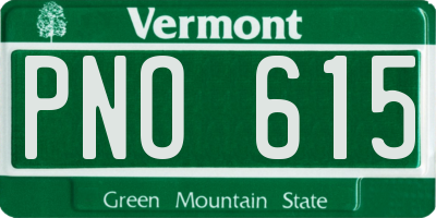VT license plate PNO615
