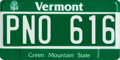 VT license plate PNO616