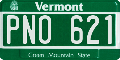 VT license plate PNO621