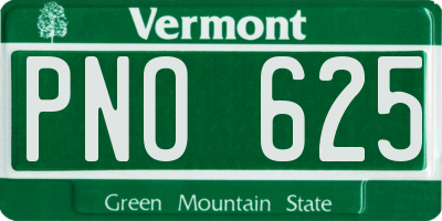 VT license plate PNO625