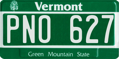 VT license plate PNO627