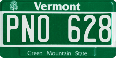 VT license plate PNO628