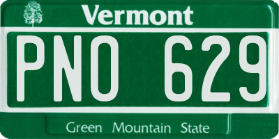 VT license plate PNO629