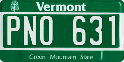 VT license plate PNO631