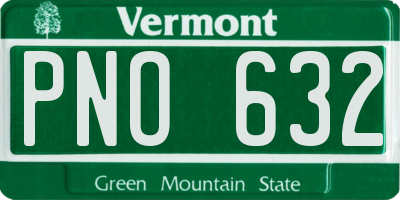 VT license plate PNO632