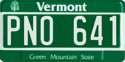 VT license plate PNO641