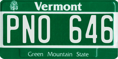 VT license plate PNO646