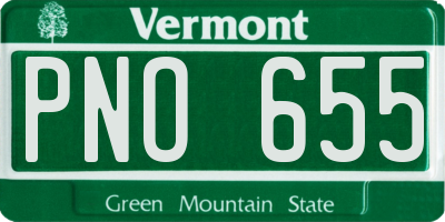 VT license plate PNO655