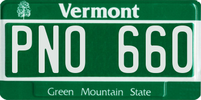 VT license plate PNO660