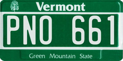 VT license plate PNO661